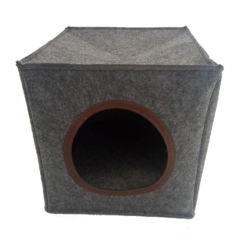 Felt material Cat house bag with padded mat